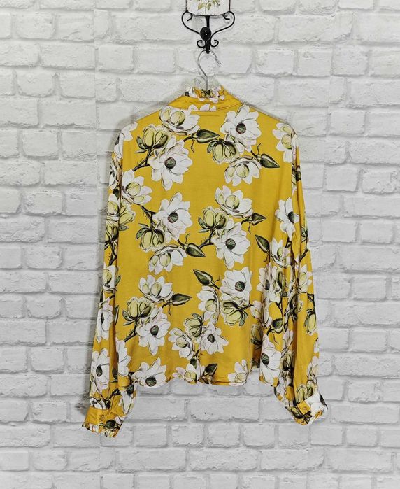 Copenhagen Luxe Дамска флорална жълта дамска риза на цветя размер  L / XL