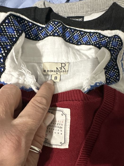 7 bluze, pulovere si o ie pt baieti de 7-10 ani 80 ron in total