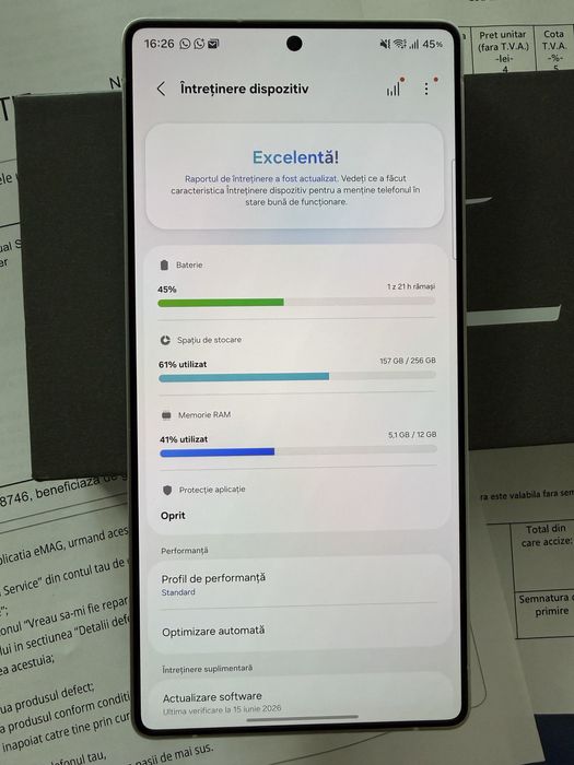 Samsung S25 Ultra eMag factura garantie ca NOU