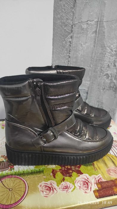 Дамски зимни боти, тип апрески, еко кожа, Nо 37
