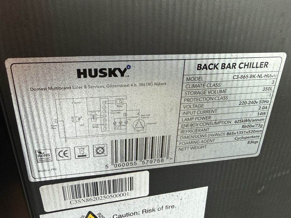 Тройна подбарова витрина Husky