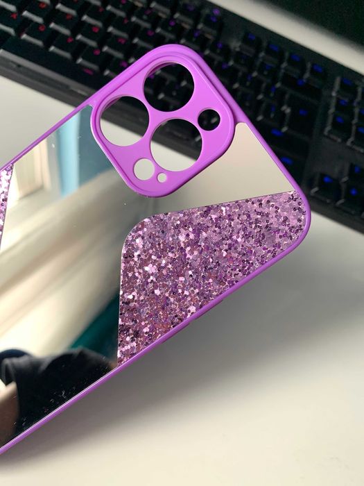 Husa tip oglinda cu sclipici pt. iPhone 13 Pro / 13 Pro Max