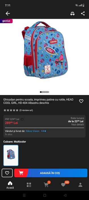 Ghiozdan NOU HEAD + Penar