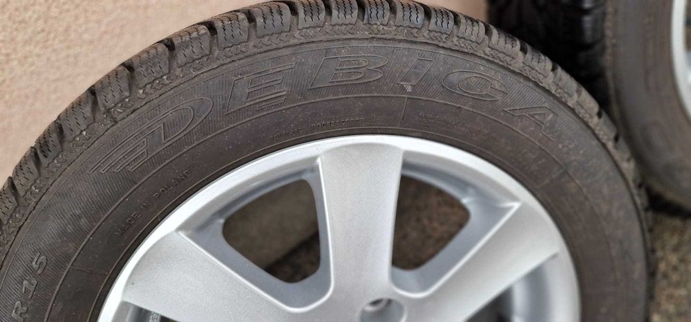 Jante aliaj BORBET originale 195/60 R15 cu cauciucuri de iarna