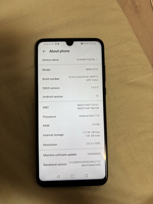 vand huawei p30 lite