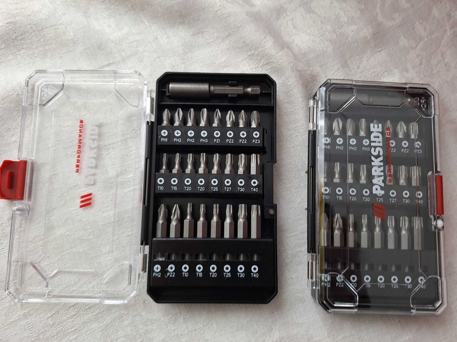 Trusa cu BITI si accesoriu fixare bormasina Parkside