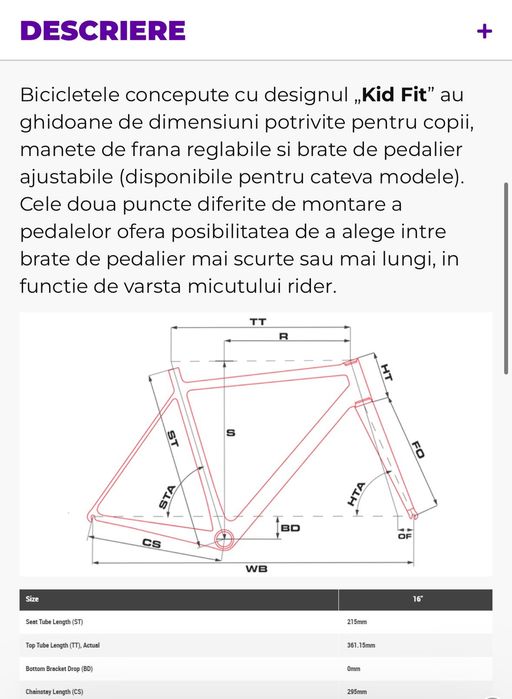 Bicicleta de copii Drag