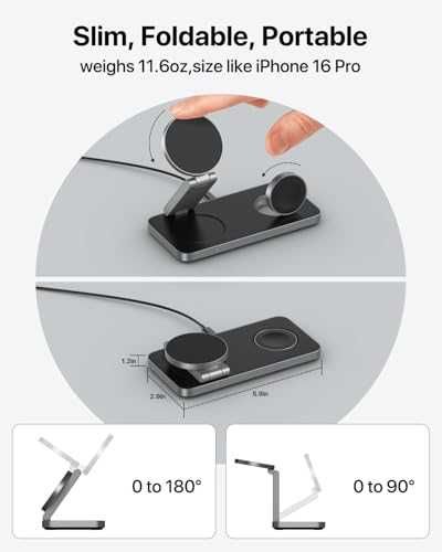 Зарядна станция EXW 3 in 1 Magnetic Wireless Charging Station