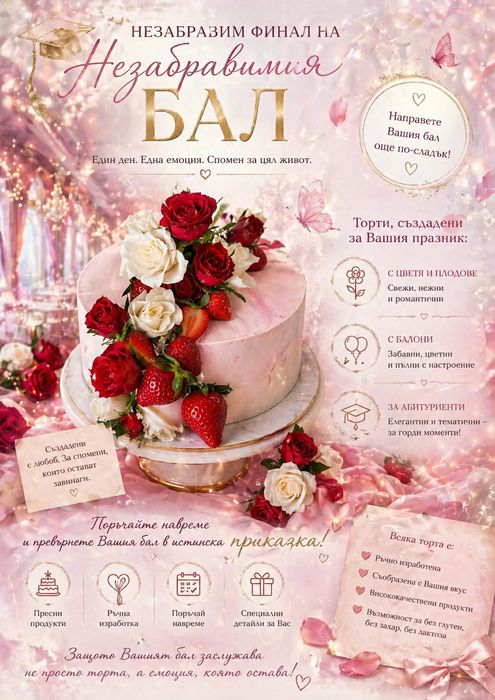 Торти, солени и сладки изкушения за вашия повод
