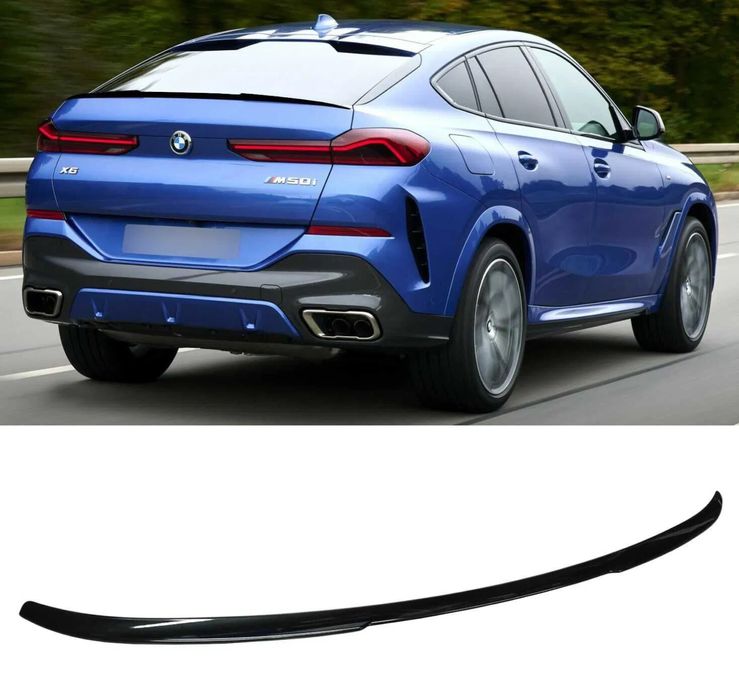 Спойлер лип за багажник – BMW X6 G06 (2020+), черен гланц, бмв