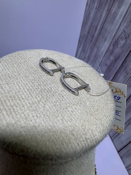 Серьги  из белого золота /СТ32389