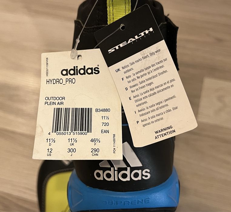 ADIDAS Hydro_pro STEALTH 46,5 номер (UK 11,1/2) ЧИСТО НОВИ!!