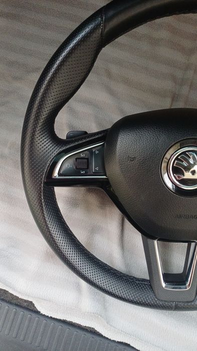 Volan Original Skoda Octavia 3 Facelift 2017+ DSG cu Padele | Stare Impecabilă