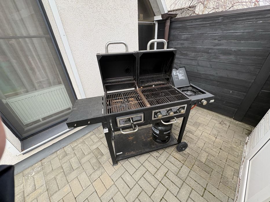 Gratar Gaz si Carbuni Mobexpert (Barbeque Hybrid - Otel, Fonta, Inox)