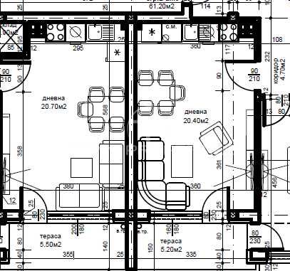 Двустаен апартамент Беломорски