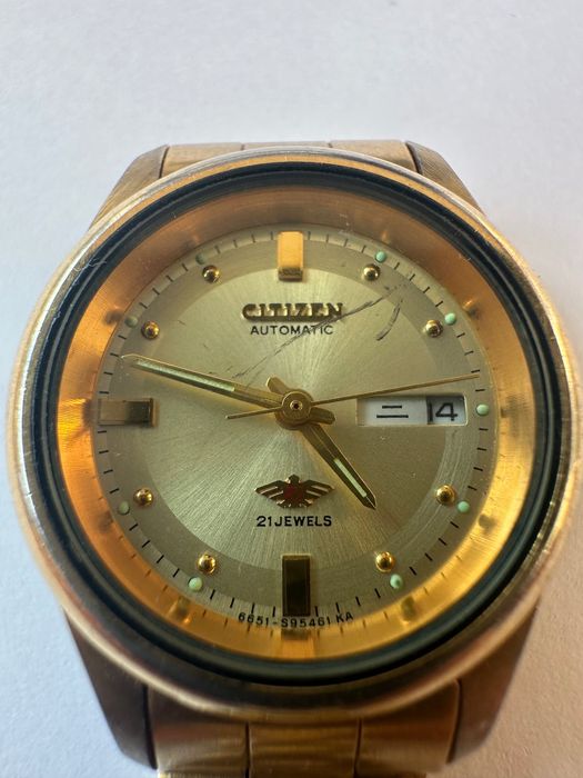 Citizen automatic 21 jewels позлата.