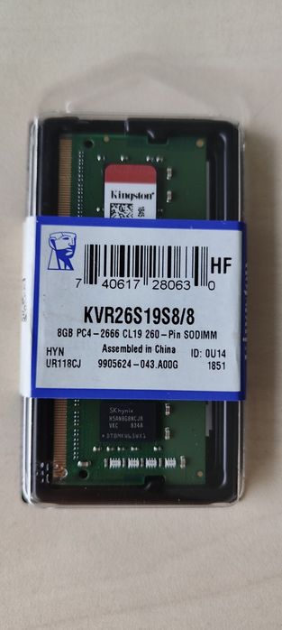 Memorie RAM Kingston 8GB DDR4 2400MHz - Sigilată / Nouă