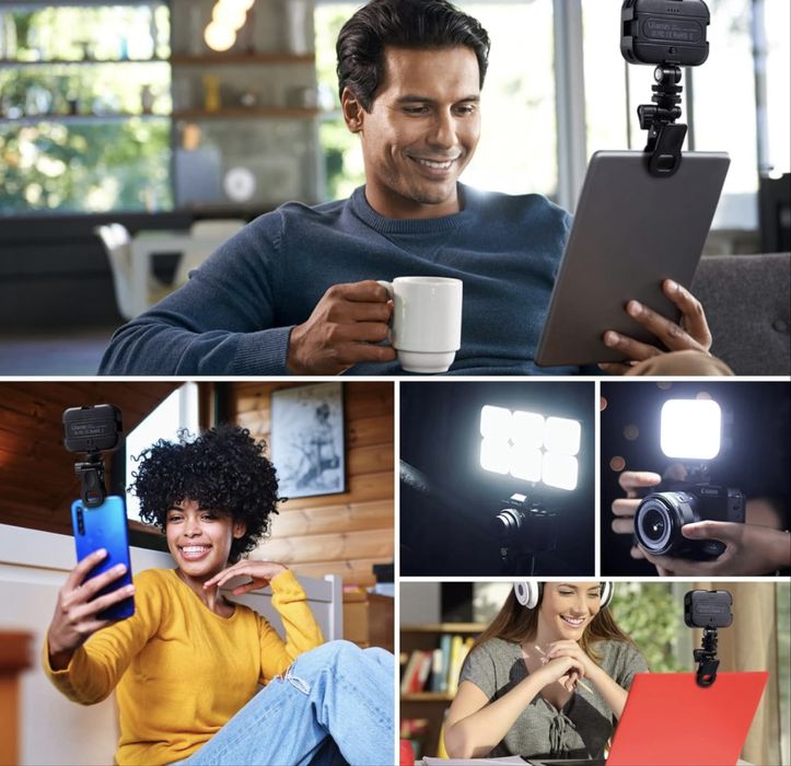 ULANZI VL100X LED селфи светлина с щипка