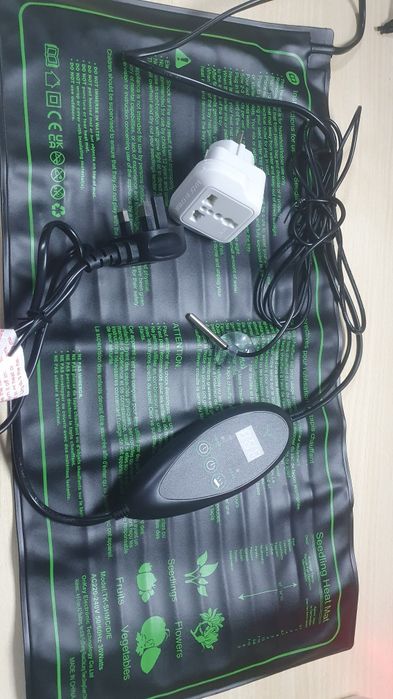 Covoraș de încălzire pentru plante, răsaduri, impermeabil, termostat