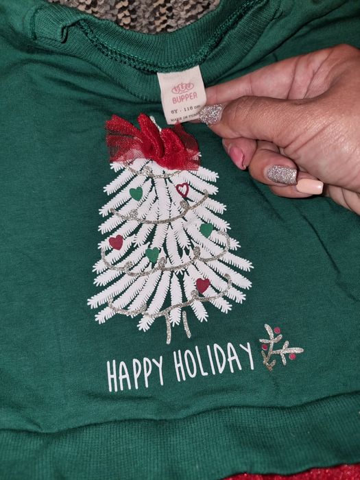 Коледна рокля и палто 110-116