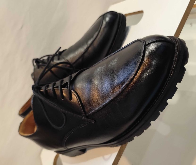 Pantofi derby 45 45.5 split toe KALMAN KALMAN piele naturala moale