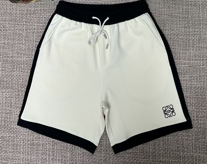 Pantaloni Scurți Loewe  Alb/Negru Calitate Premium  White/Black [Verificare Colet] Short Bermude