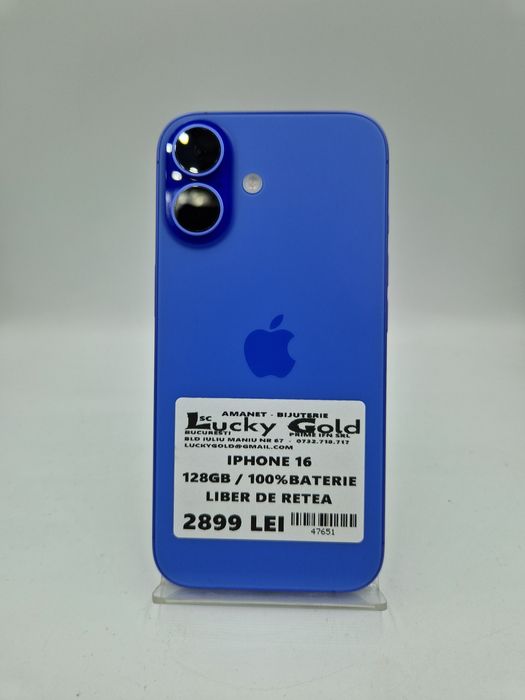 Iphone 16 128GB / 100% Baterie Garantie #47651