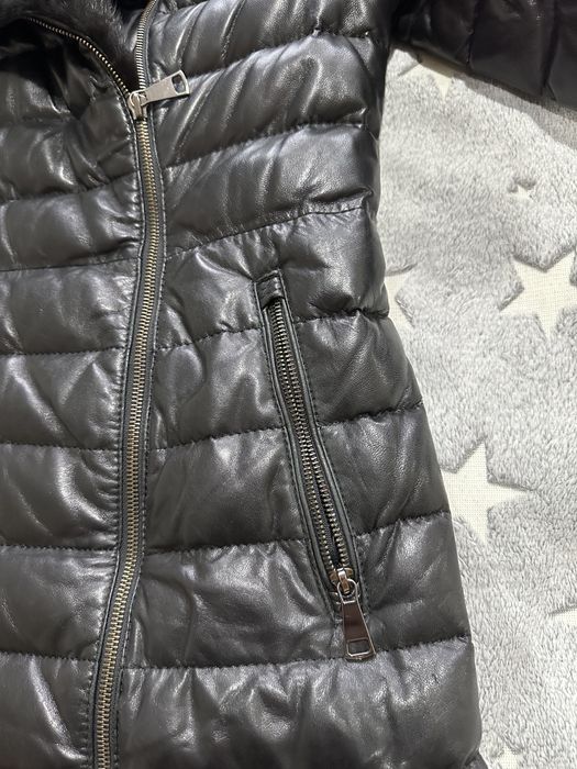 Зимняя коженная куртка