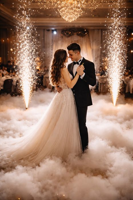 Inchiriem masina de facut baloane cu fum artificii dansul mirilor