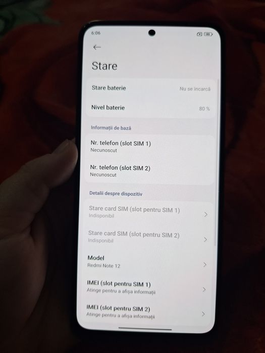 Vând Xiaomi Redmi Note 12 128gb