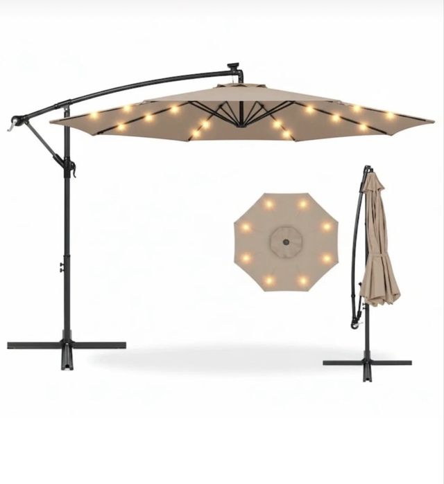 Super-Oferta !! Umbrela luminata de gradina 3x3 m + Aer Conditionat Mobil Gratuit .Totul la pachet Promotiinal
