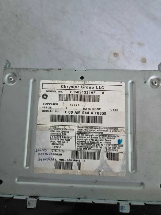 13-19 grand caravan навигационен радиоплейър дисплей oem rhb p05091331af