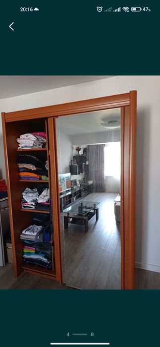 Dressing maro cu oglinzi 215x150x70