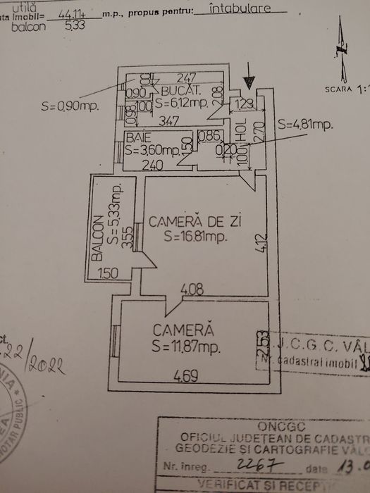Apartament de vânzare cu două camere  etaj 2 zona Gării