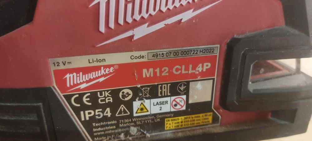 Laser Milwaukee M12 CLL4P