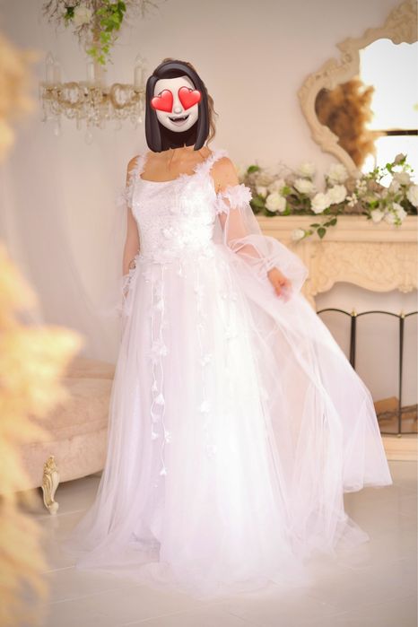 Продам свадебное платье, фату и туфли