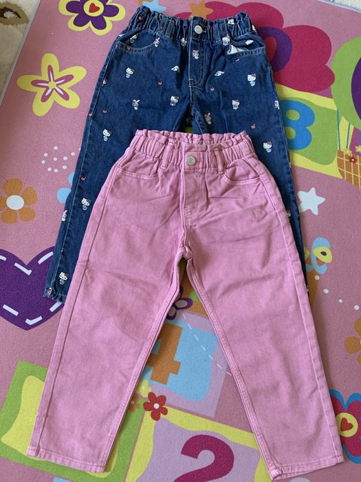 Lot 6 pantaloni fetite 110 cm, H&M, noi/ impecabili