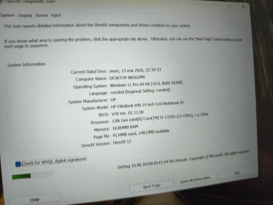 HP elitebook 840 G10 i5 a13a Ram 16Gb ddr5 video 8Gb ssd Windows 11 OFFICE