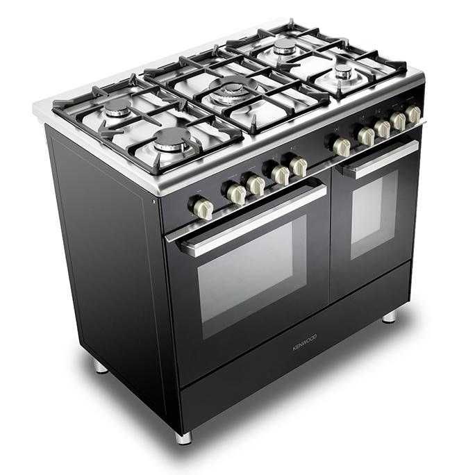 Полупрофесионална готварска печка на газ и ток - KENWOOD - 90 см.