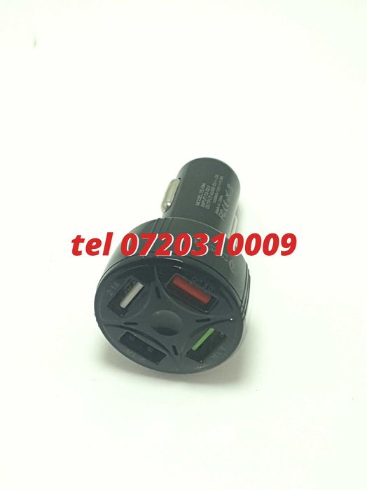 Incarcator Universal Masina Auto 4 Porturi Bricheta Usb Qc Fastcharge