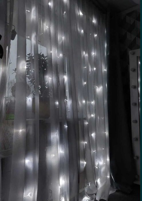 гирлянда водопад