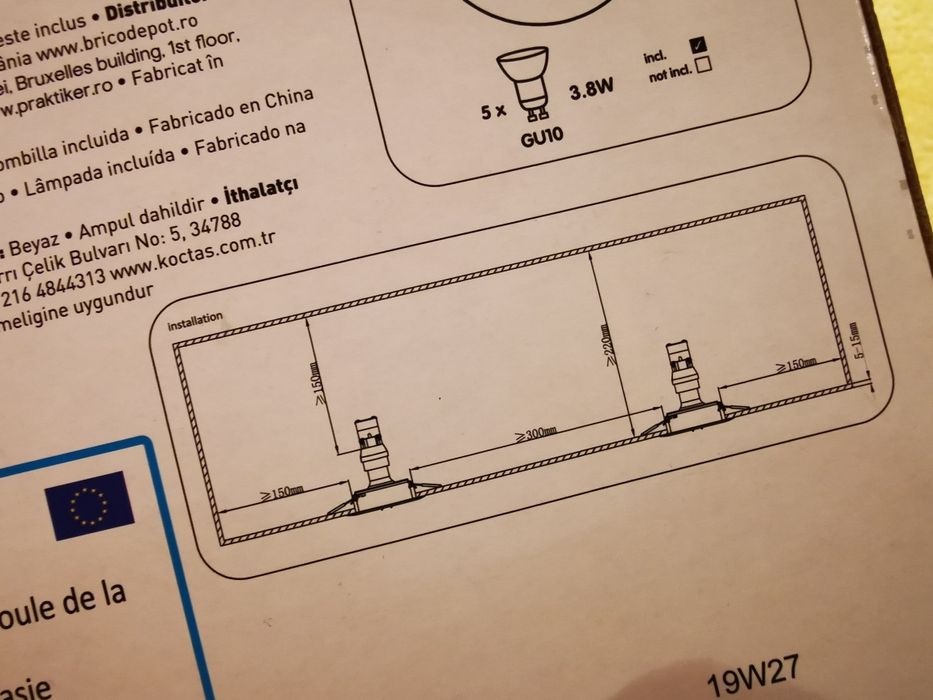 Set 5 spoturi incastrabile