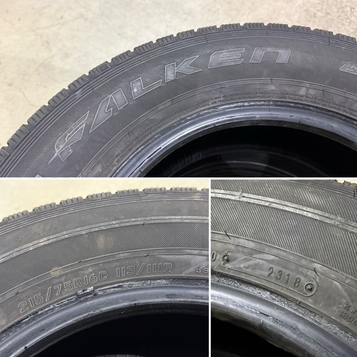 4бр. Товарни Зимни Гуми 215/75R/16C -FALKEN- DOT:2318- 7.4мм+6.3мм