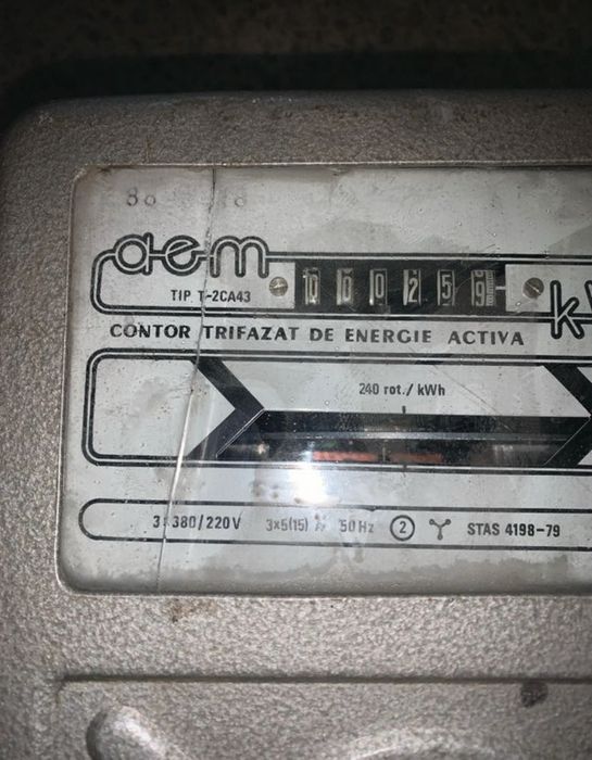 contor trifazat vechi romanesc