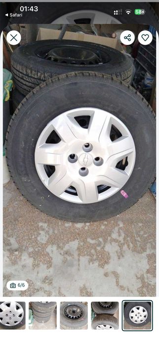 Диск с шинами и колпаками Кобальт