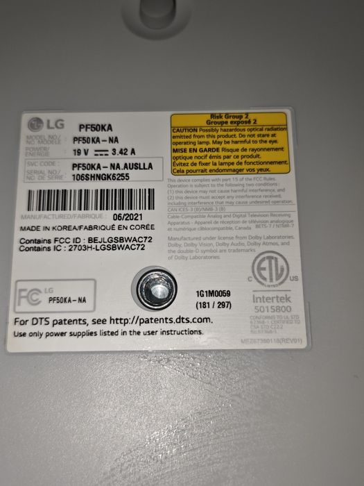 Преносим проектор LG PF50KA Full HD — отлично състояние