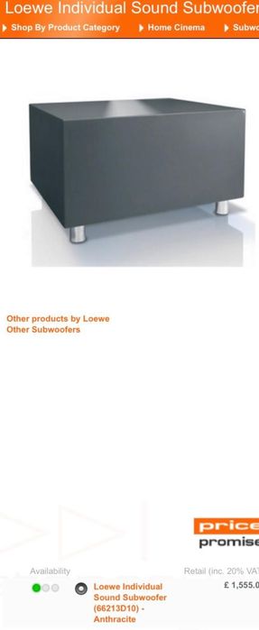 Subwoofer +DVD Loewe+Tv+Loewe Speakers