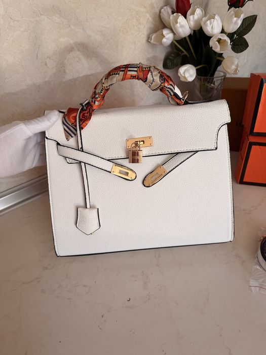 Дамска чанта Hermes Birkin бяла