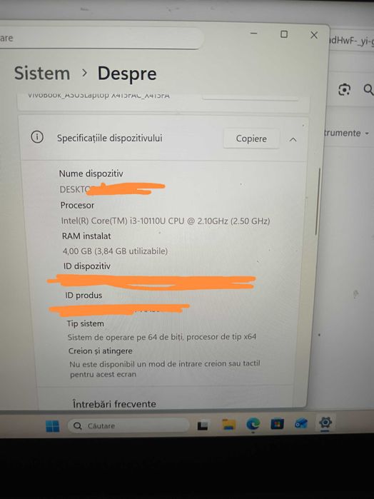 Laptop Asus X415FA-EB037, 14inch, Intel Core i3-10110U, 4GB, 256GB SSD