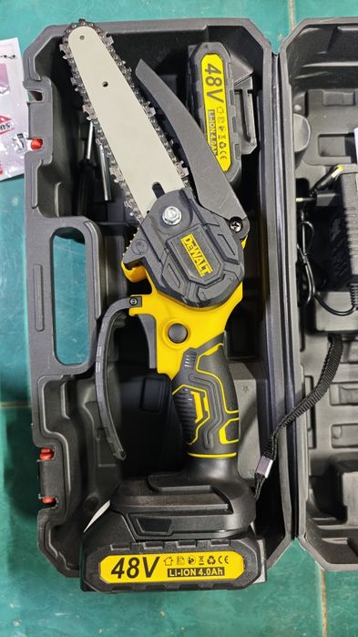 Аккумуляторная цепная мини пила. Батареечная пила, мини пила